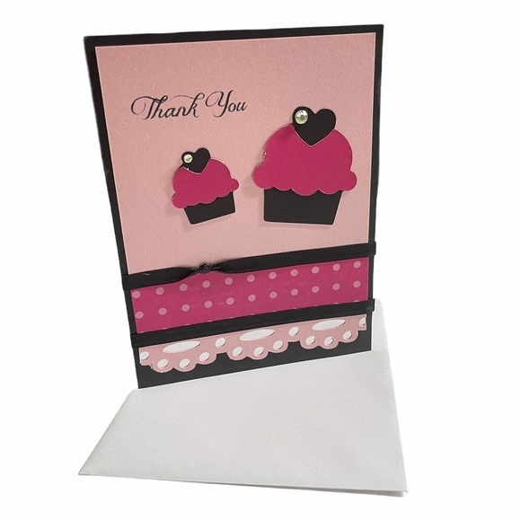 Cupcake Thank You Card Bundle Set of 6 - Picture 7 of 12